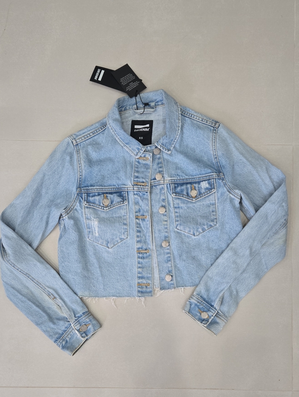 NWT! Dr. Denim Light Blue Cropped Denim Jacket Size XS